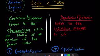 Logic of Connotation VERSUS Denotation