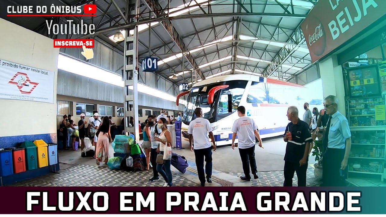 MOVIMENTAÇÃO NA RODOVIÁRIA DE PRAIA GRANDE (TERMINAL TATICO) + DETALHES INTERNOS