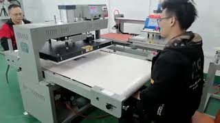 Free your hands - Automatic line type heat presss machine