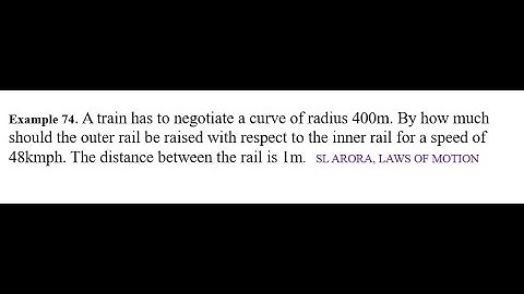 A train has to negotiate a curve of radius 400m. By how much should the outer rail be raised with re