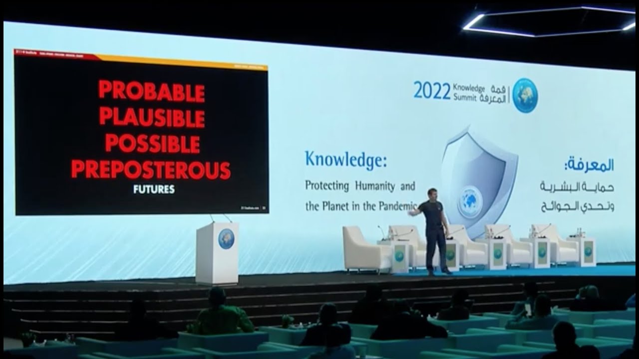 Matthew Griffin on stage: Futurism, Pandemics, and the Future of Knowledge