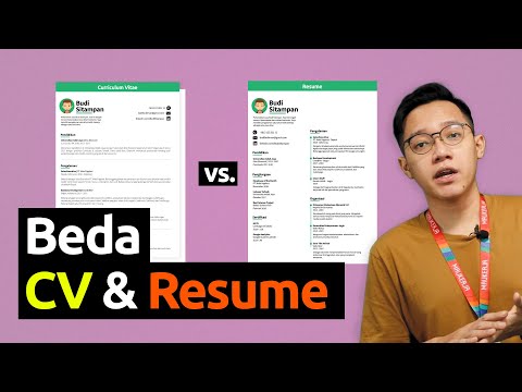 Video: Perbedaan Antara Biodata Dan Resume