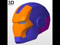 Do3dcoms 3d printable model iron man mark iii helmet mk 3  print file format stl