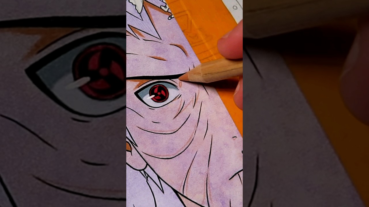 Drawing Obito VS Kakashi 🔥 from Naruto Shippuden | Liquid Art 💦| Part 1 