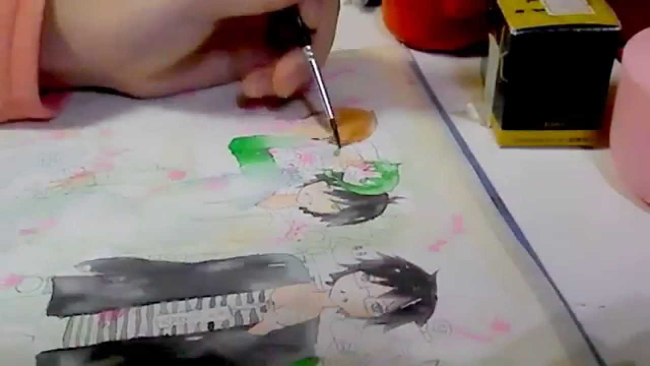 透明水彩で平和組を描いてみた Youtube