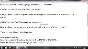 1x7 Segment Using MPLAB