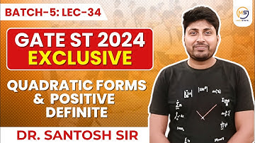 GATE STATISTICS 2025 | Quadratic forms &  Positive Definite | Mathstats :8810409392