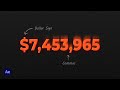 Animate Rising Numbers in After Effects — Infinite Counter with Commas & Dollar Sign