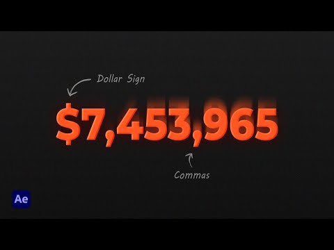 Animate Rising Numbers in After Effects — Infinite Counter with Commas & Dollar Sign