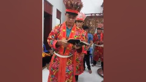 người dao đỏ bác Kạn làm lễ cấp sắc 3 đèn đến công đoạn đốt đèn đẹp nhất