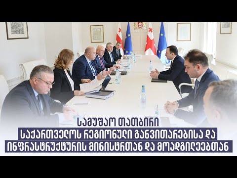 სამუშაო თათბირი საქართველოს რეგიონული განვითარებისა და ინფრასტრუქტურის მინისტრთან და მოადგილეებთან