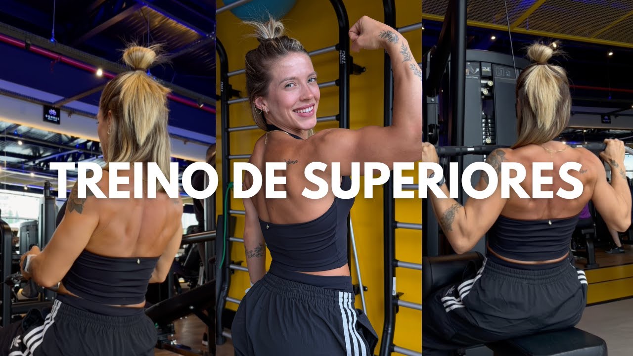 Treino de superiores na academia | costas e bíceps bem trabalhados