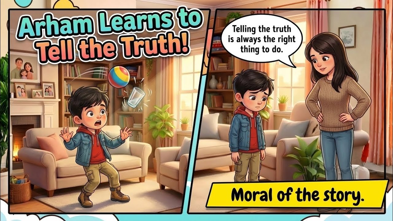 Arham Learns to Tell the Truth | Moral Story for Kids #LittleTaleHouse ...
