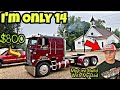 14 Year Old Kid Owns A Custom 1982 Freightliner Cabover His Dad Bought For $800, Future Trucker