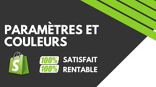 Créer Son Site Ecommerce Vdéo 5 Paramètres Et Couleurs