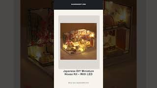 Japanese DIY Miniature House Kit – With LED | DIY Book Nook Kit #Shorts