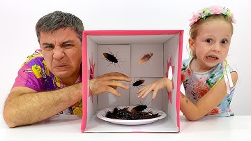 Nastya and dad - a mysterious challenge in the house