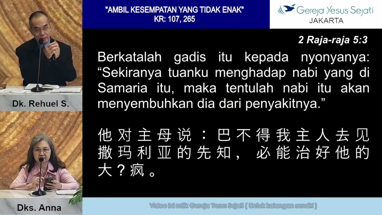 Ambil Kesempatan Yang Tidak Enak - Dk. Rehuel S.