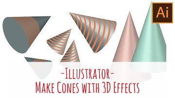 Illustrator - Make Cones with 3D effects