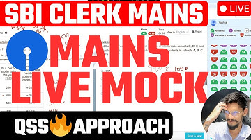 🔥SBI Clerk Mains Mock (Quant)  | Real Exam Approaches by Veteran Yashraj Sir 