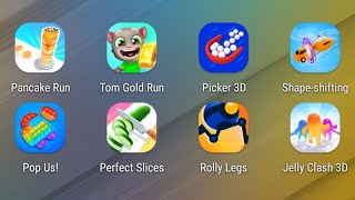 Pancake Run,Tom Gold Run,Picker 3D,Shape-shifting,Pop Us,Perfect Slices,Rolly Legs,Jelly Clash 3D screenshot 5