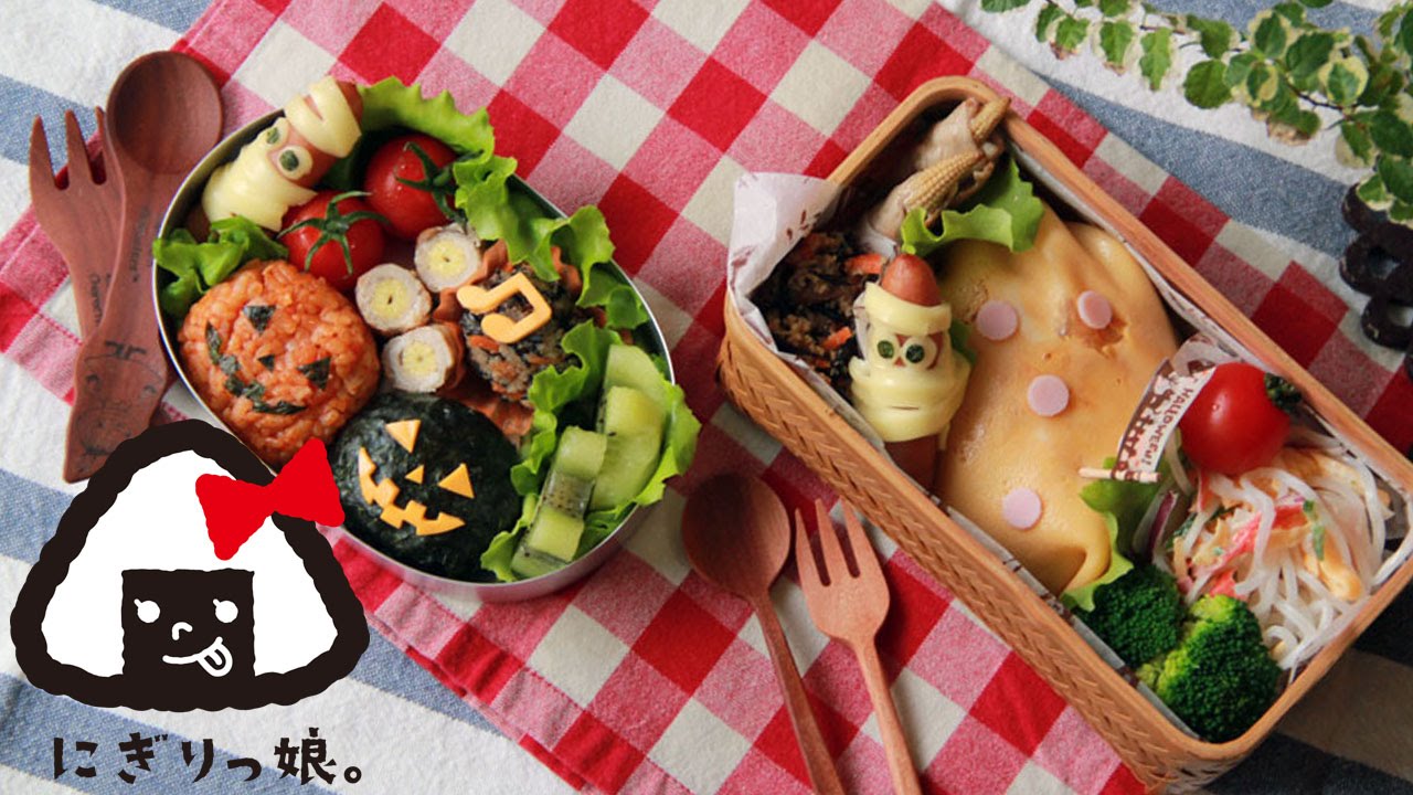 【親子弁】オムライスとジャッコーランタンタン弁当～How to make today's obento【LunchBox】～195時限目Omurice&Jack-o'-Lantern bento