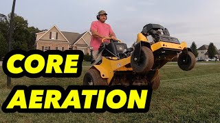 Overseed an Existing Lawn // Core Aeration