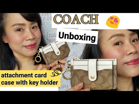 Coach Attachment Card Case Unboxing - YouTube