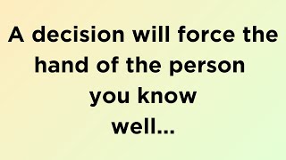 🛑🌈God message today | A decision will force the hand of the person you... | God says | God message