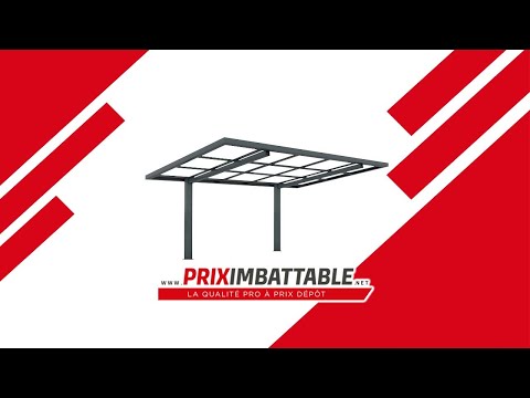 Carport Aluminium 2 Poteaux TOIT PLAT