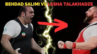 LASHA TALAKHADZE VS BEHDAD SALIMI LEGENDARY BATTLE/FIRST EVER 220 KG SNATCH!!!