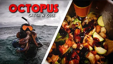 Catch and Cook Octopus Stir Fry - Spearfishing Hawaii