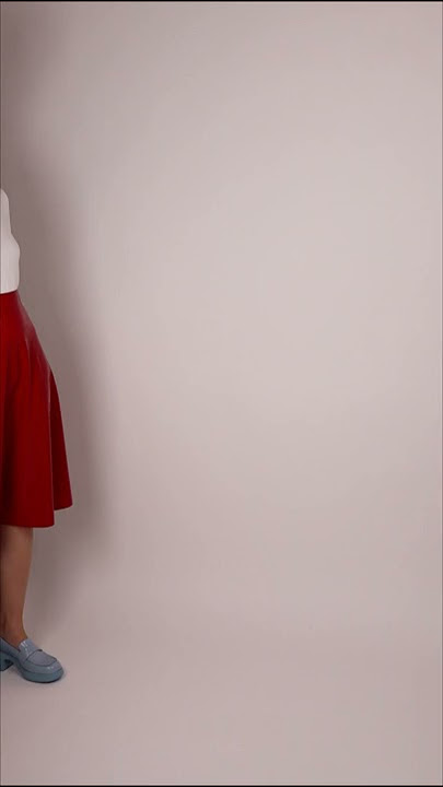 TARZA AND JANE red latex midi skirt 4137 mid 720p