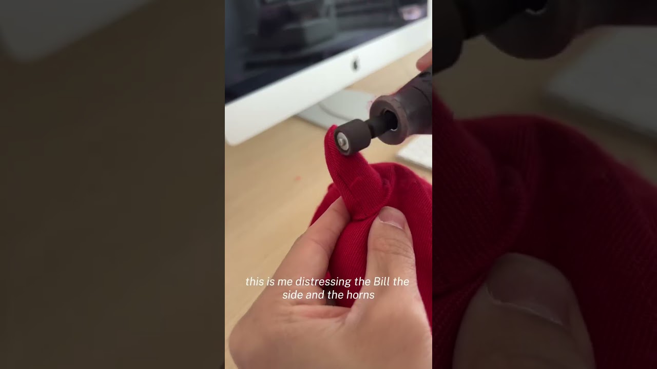 DREMEL LIGHT DISTRESSING A HAT