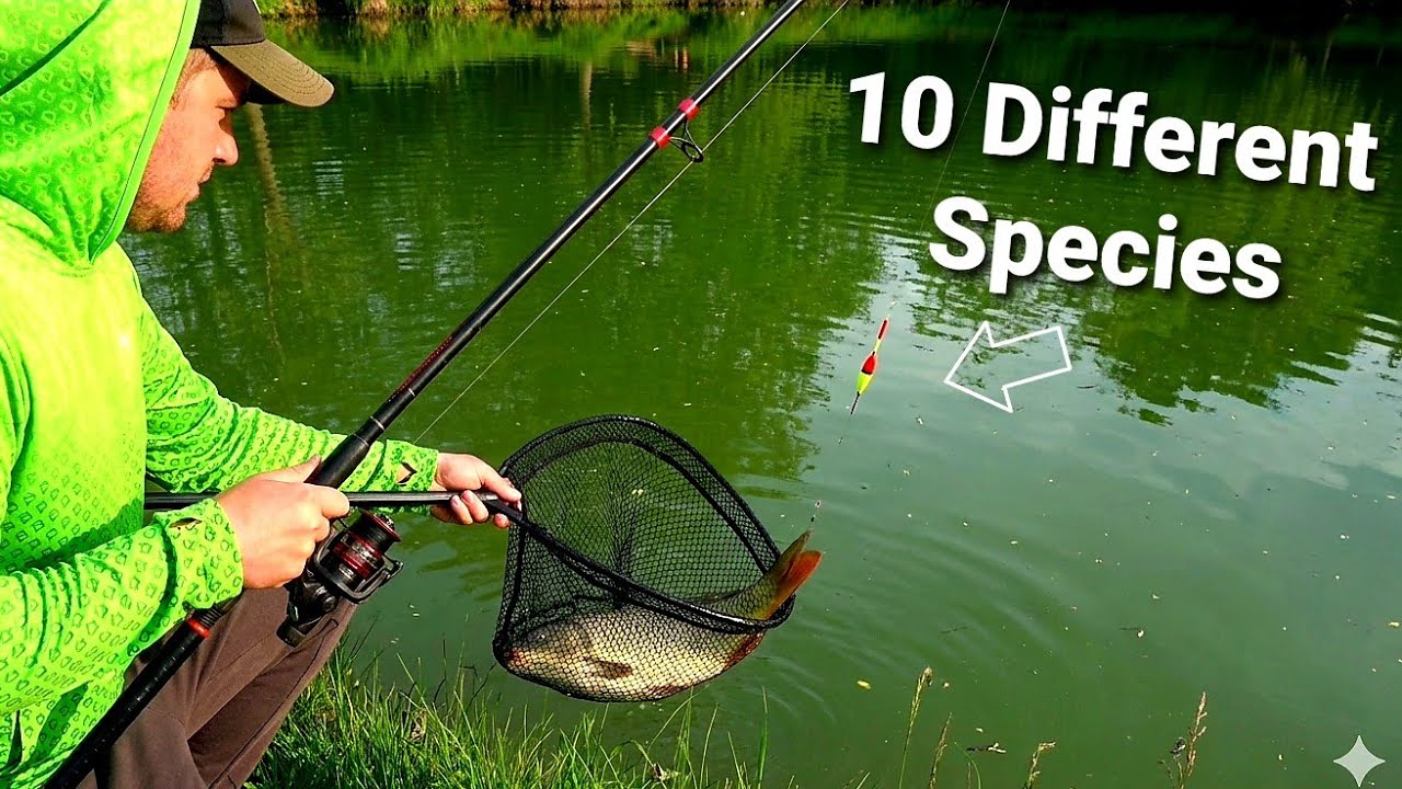 Am pescuit la PLUTĂ și am prins 10 Specii Diferite in Balta din Grădină 