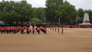 Trooping the Colour, Major Generals Review,1/6/24, troops and Kings Troop arrive at Horse Guards