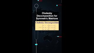 Cholesky Decomposition for Symmetric Matrices #ai #artificialintelligence #machinelearning #aiagent