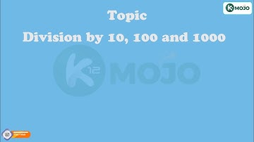 Class 4 | Math | Division by 10, 100 and 1000