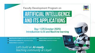 Faculty Development Program | Introduction to AI & Machine Learning | Day 01