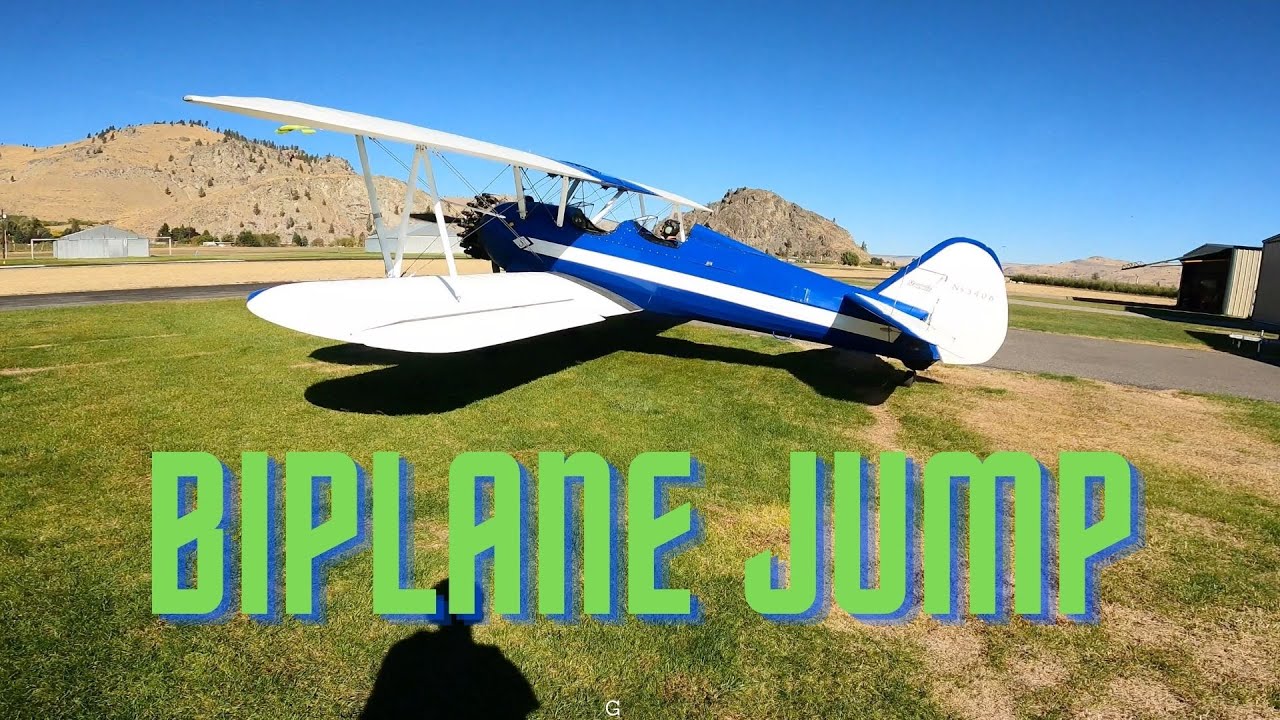 4K Biplane skydive POV at Chelan