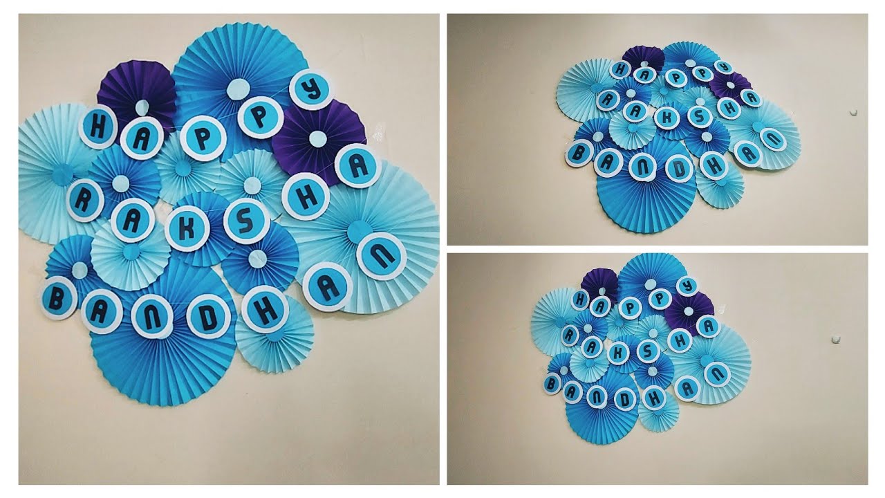Raksha Bandhan Decoration || Paper Fan Rakhi Decoration Idea #trending ...
