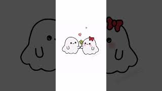 When he gives you a flower #cute #animation #cartoon #love #romantic #tiktok