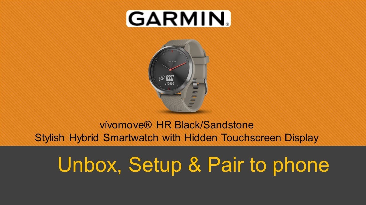 Review : Garmin vivomove HR Hybrid Smartwatch : Unbox, Setup and Pair to  Android phone - YouTube