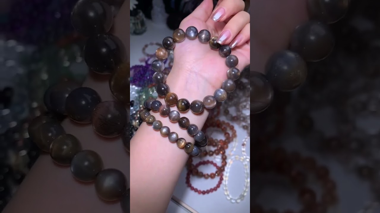 black sunstone bracelet 