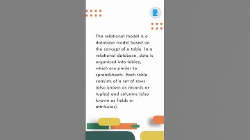 What is relational model? #shorts #ytshorts #relationalmodel