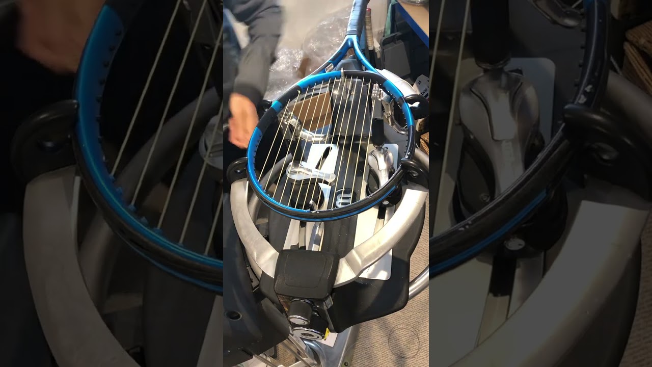 Stringing a Babolat Pure drive tennis racquet