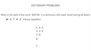 Dictionary Problem 1