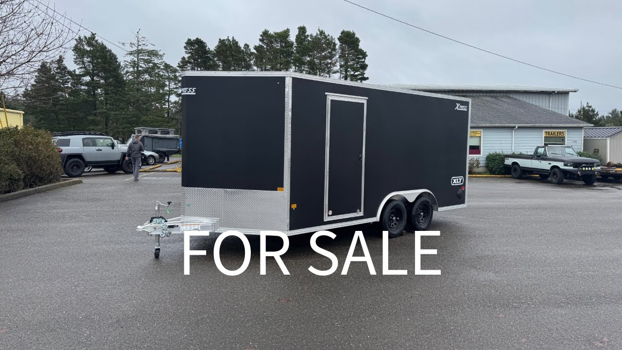 (SOLD) 2026 Alcom Xpress 8.5x16 Aluminum Cargo Trailer ($11,700) - YouTube