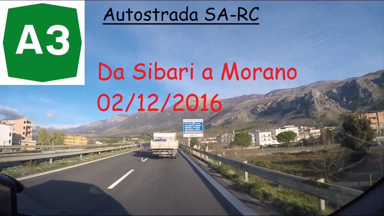 Autostrada A3 tratto Sibari-Morano 02/12/2016