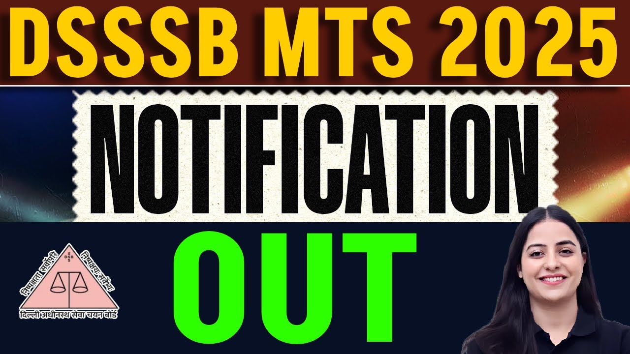 DSSSB MTS NOTIFICATION 2025 OUT | DSSSB MTS Syllabus, Exam Pattern ...